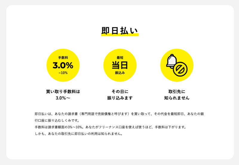 フリーナンス即日払い